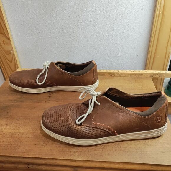 Dunham Colchester Leather Oxford Lace-Up Brown Sneaker Shoe Men's 14 4E - Picture 8 of 16